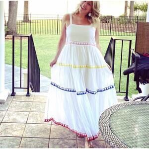 Tuckernuck Oliphant Salsa Long White Dress Small